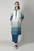 Khaadi Spring Collection 2021 – 2PC Suit · Printed Kameez Pants · J21201 Blue