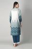 Khaadi Spring Collection 2021 – 2PC Suit · Printed Kameez Pants · J21201 Blue