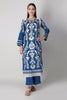 Khaadi Spring Collection 2021 – 2PC Suit · Printed Kameez Pants · J21207 Blue