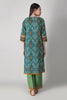 Khaadi Spring Collection 2021 – 2PC Suit · Printed Kameez Pants · J21208 Green