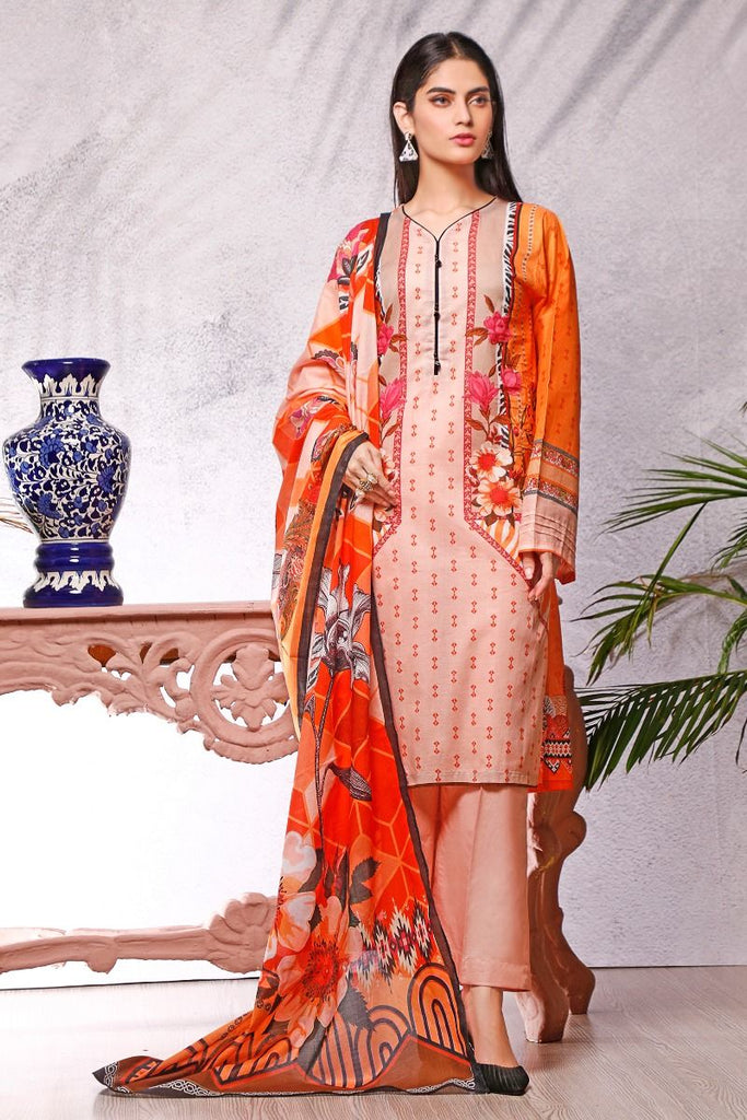 Gul Ahmed Azaadi Edition – 3 PC Unstitched Digital Printed Lawn Suit CLP-12 B