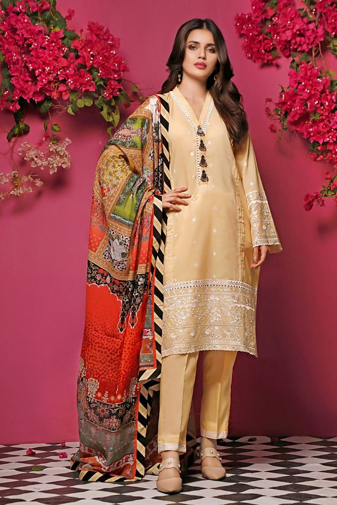 Gul Ahmed Mid-Summer Baraan Collection – 3 PC Unstitched Digital Embroidered Suit CL-971