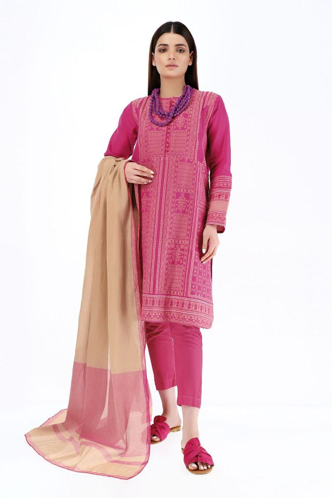 Khaadi Winter Escape Collection 2019 – JA19514-Pink-3Pc