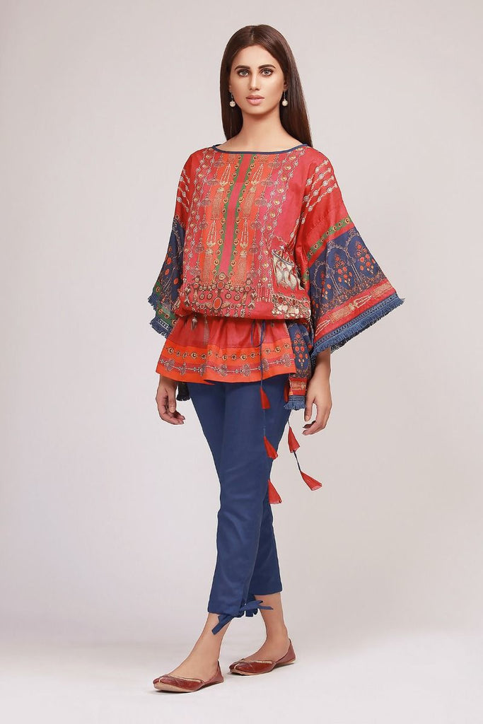 Khaadi The Tale of Spring Lawn Collection 2019 – JD19108 Red 2Pc