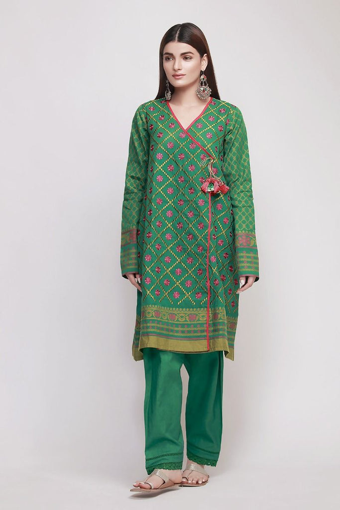 Khaadi The Tale of Spring Lawn Collection 2019 – JI19108 Green 2Pc