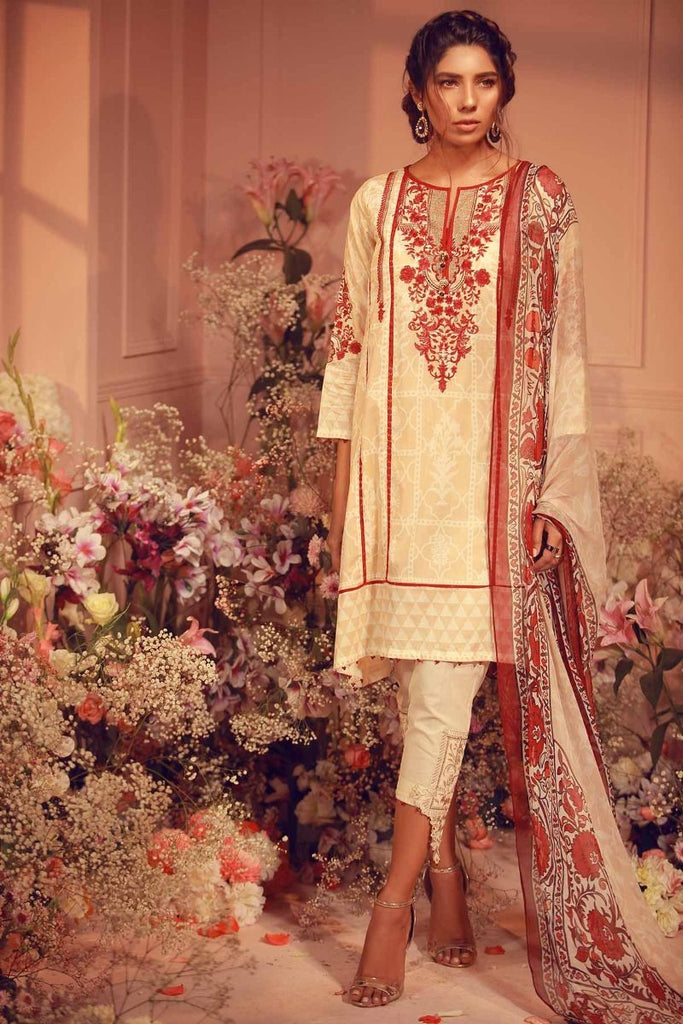 Khaadi Summer Lawn Collection 2018 Vol-2 – K18202 Beige