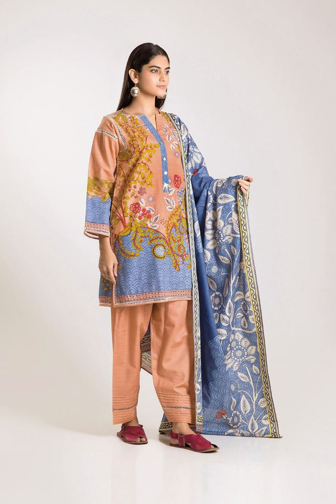 Khaadi Winter Vibe Collection 2019 – KA19504 Pink 3Pc