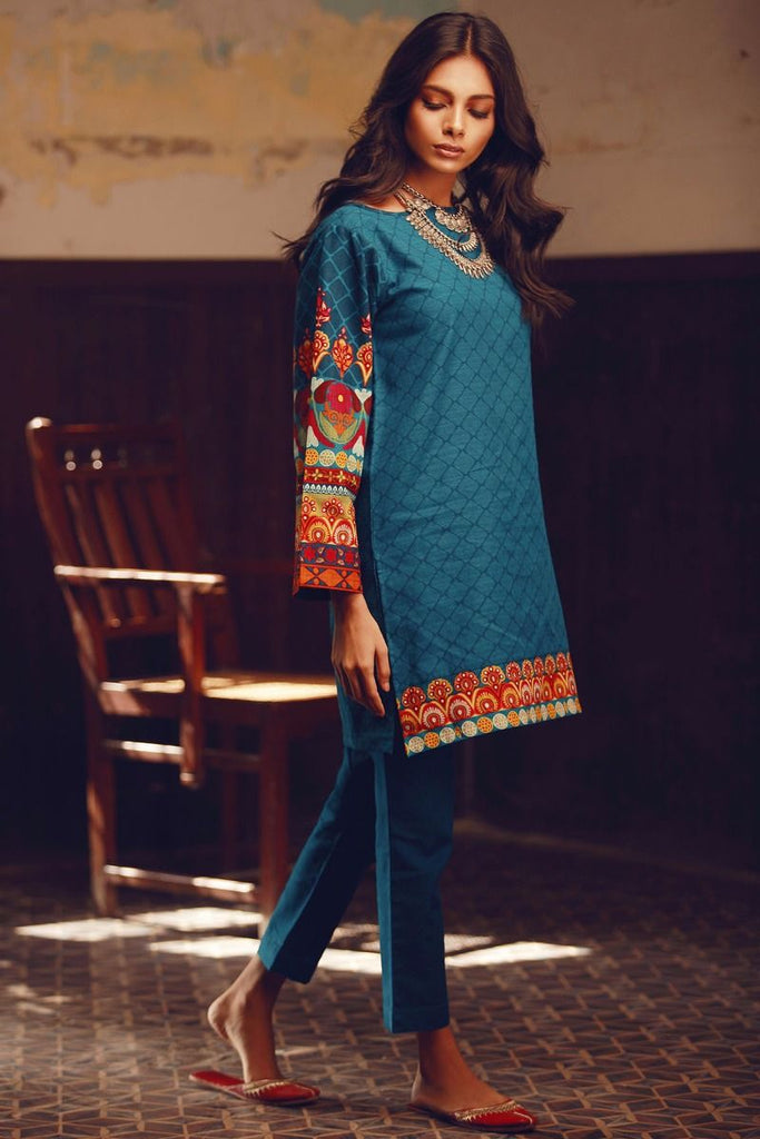 Khaadi Winter Collection 2017 – KJ17603 Blue 2Pc