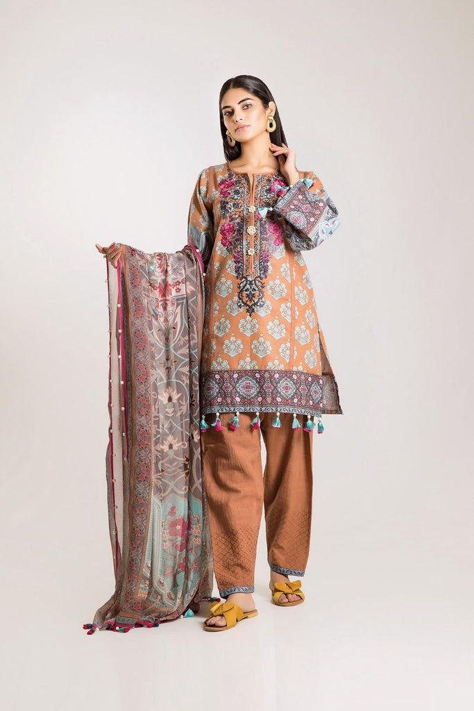 Khaadi Winter Vibe Collection 2019 – KK19502 Brown 3Pc