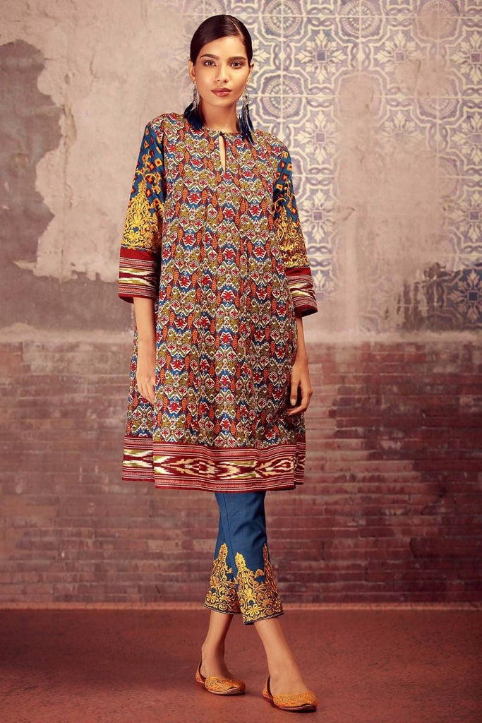 Khaadi Winter Collection 2017 – KN17604 Blue 2Pc