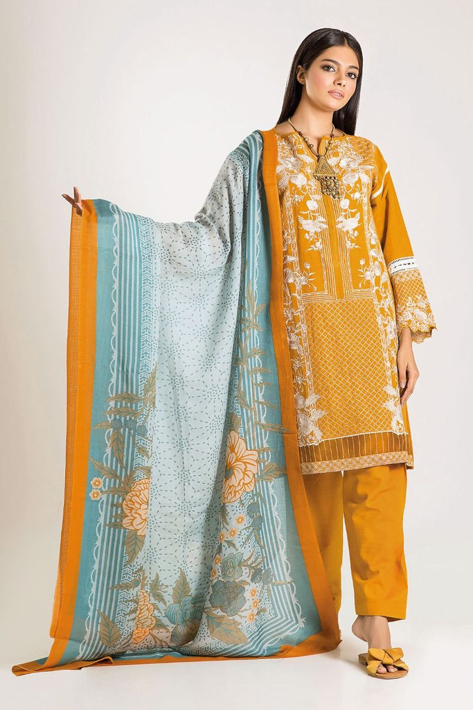 Khaadi Winter Escape Collection 2019 – KO19517-Yellow-3Pc