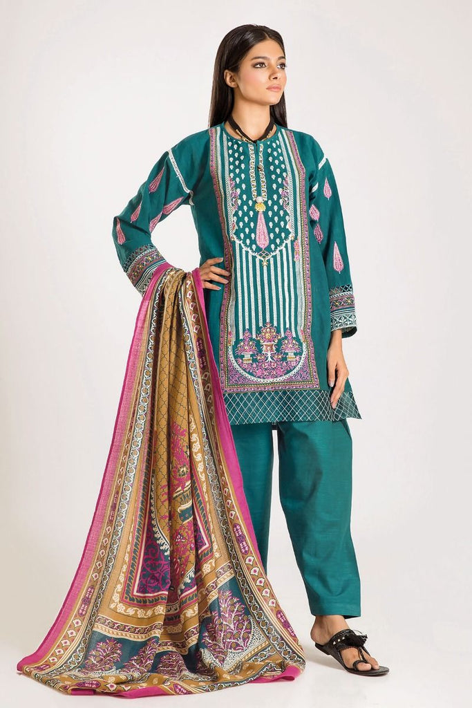 Khaadi Winter Escape Collection 2019 – KO19522-Green-3Pc