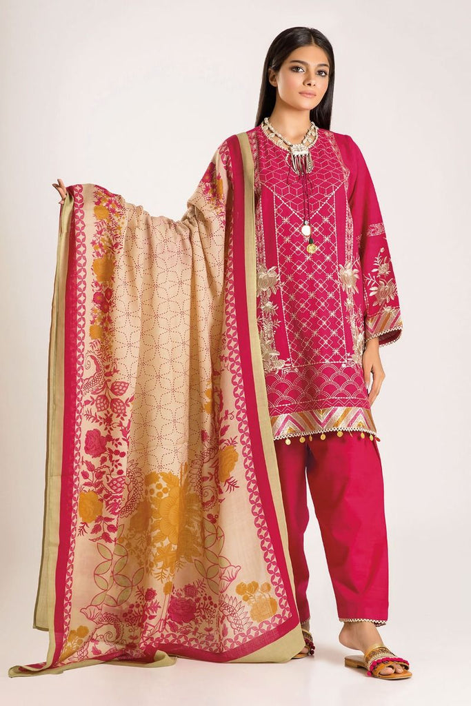 Khaadi Winter Escape Collection 2019 – KO19524-Pink-3Pc