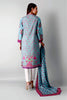 Khaadi Printed 2 Piece Suit · Kameez Dupatta – L2104017 Blue