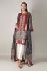 Khaadi Spring Collection 2021 – 2PC Suit · Printed Kameez Dupatta · L21105 Grey