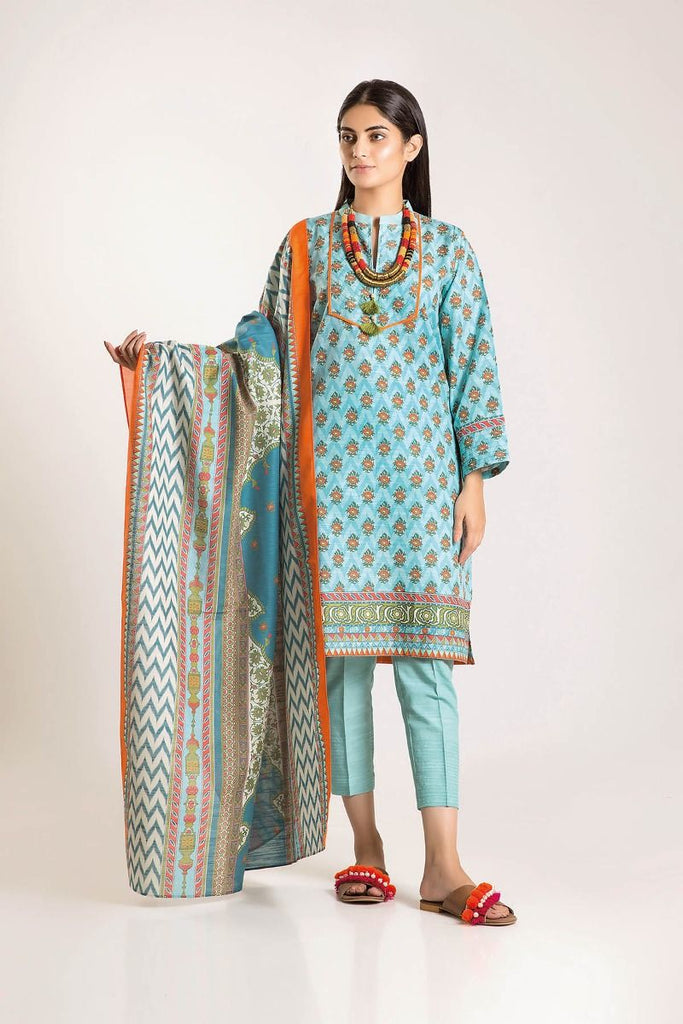 Khaadi Winter Vibe Collection 2019 – LKA19502 Green 3Pc