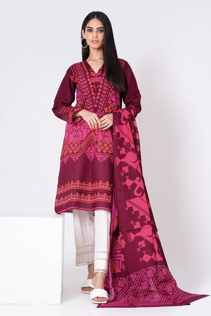 Khaadi Red Cambric Lawn - LLA22304