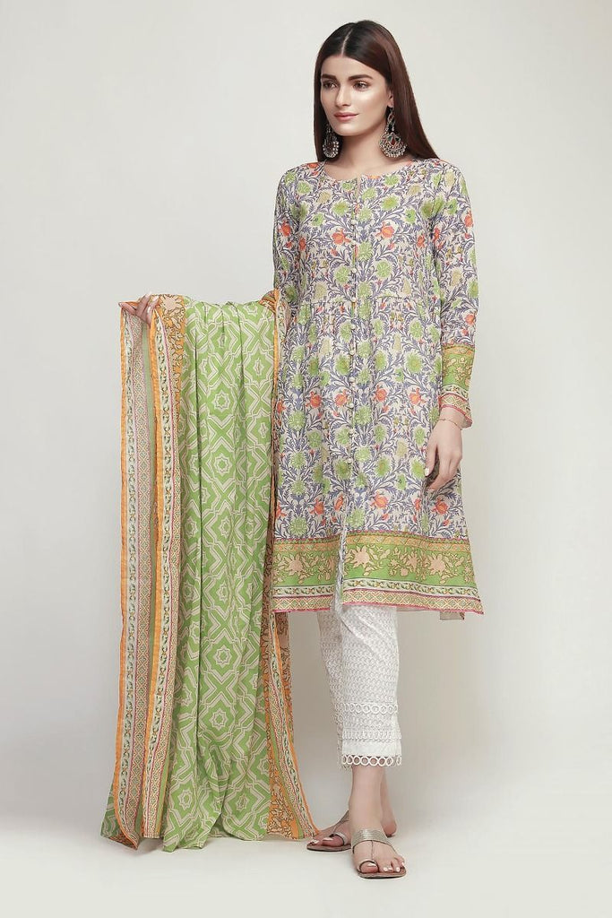 Khaadi Early Spring/Summer Lawn Collection 2019 V2 – LR19102 Blue 2Pc