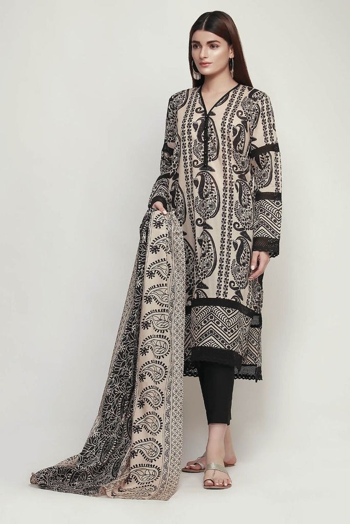 Khaadi Early Spring/Summer Lawn Collection 2019 V2 – LR19109 Black 2Pc