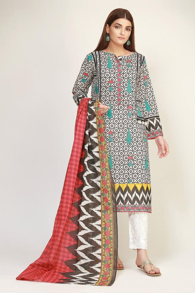 Khaadi The Tale of Spring Lawn Collection 2019 – LR19122 Black 2Pc