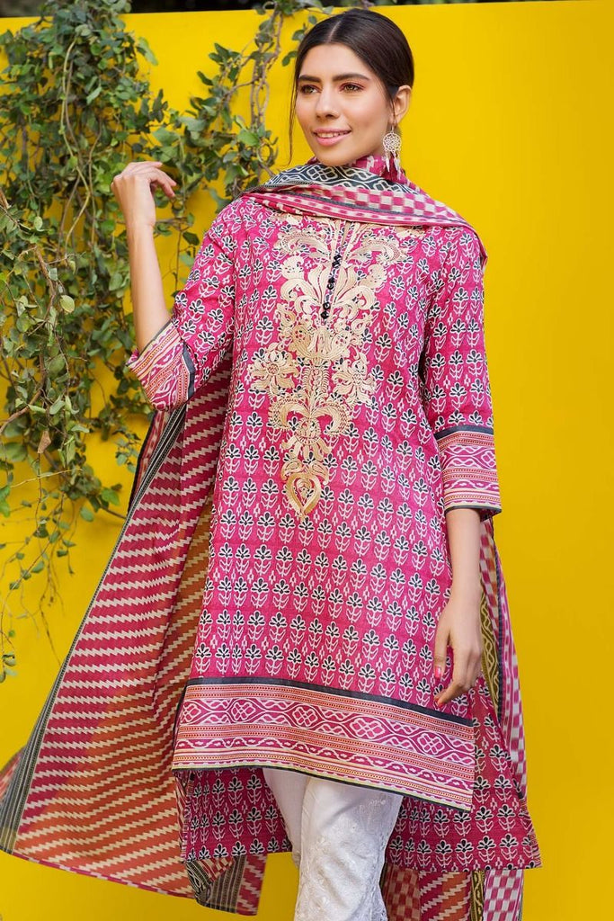 Khaadi Tropical Escape Lawn Collection 2018 – M18107 Red 2Pc