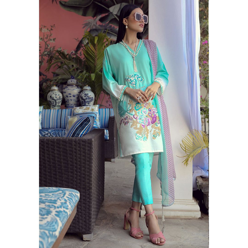 Sana Safinaz Muzlin Lawn Collection 2019 – 11A - Fern-etic