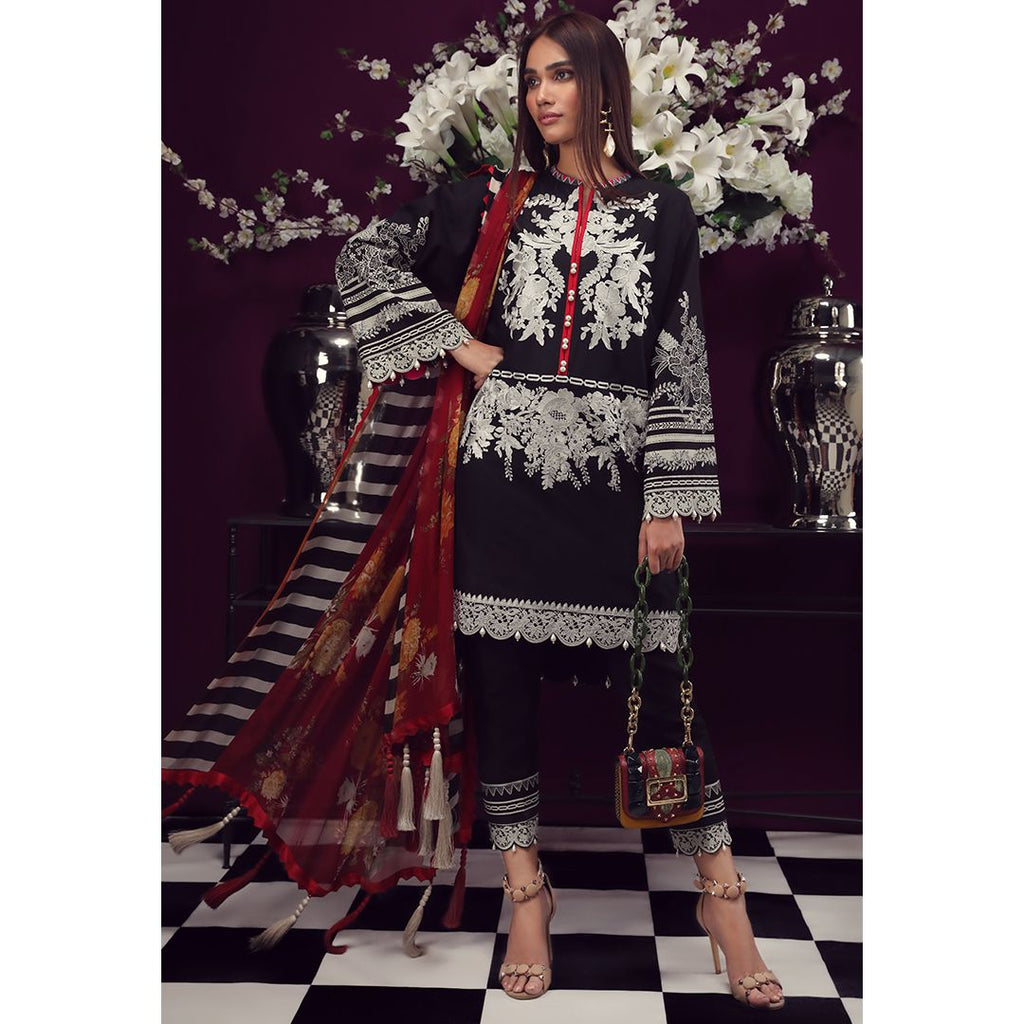 Sana Safinaz Muzlin Lawn Collection 2019 – 09A - French Heart