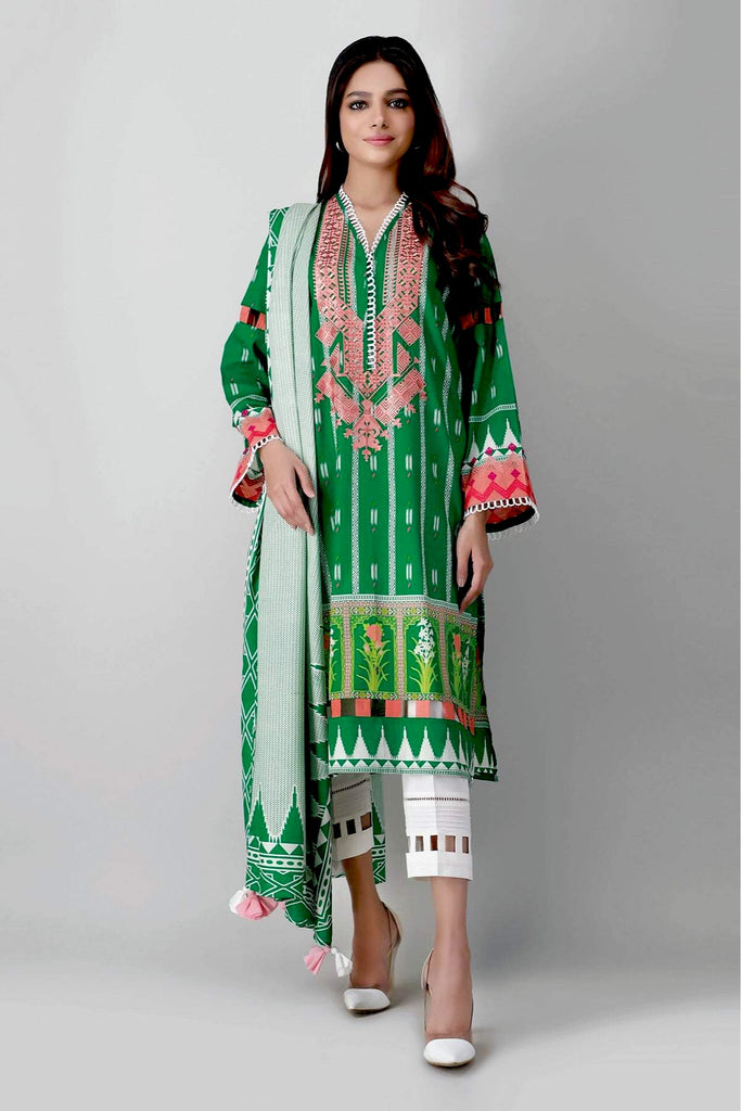 Khaadi Embroidered 2 Piece Suit · Kameez Dupatta – M21282 Green