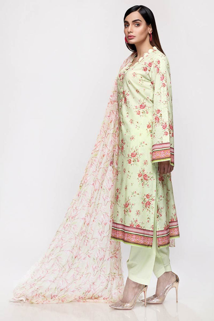 Gul Ahmed Summer 2020 – Mother's Collection – 3PC Embroidered Lawn Suit with Chiffon Dupatta BCT-24