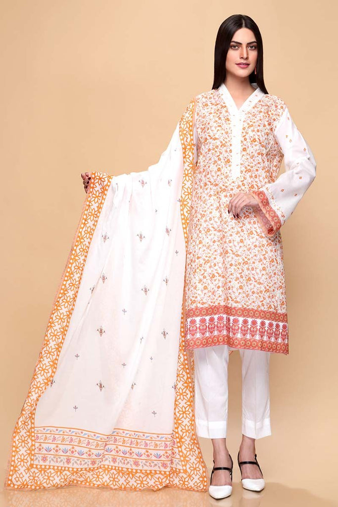 Gul Ahmed Summer 2020 – Basic Collection – 3PC Unstitched Lawn Suit CL-665 A