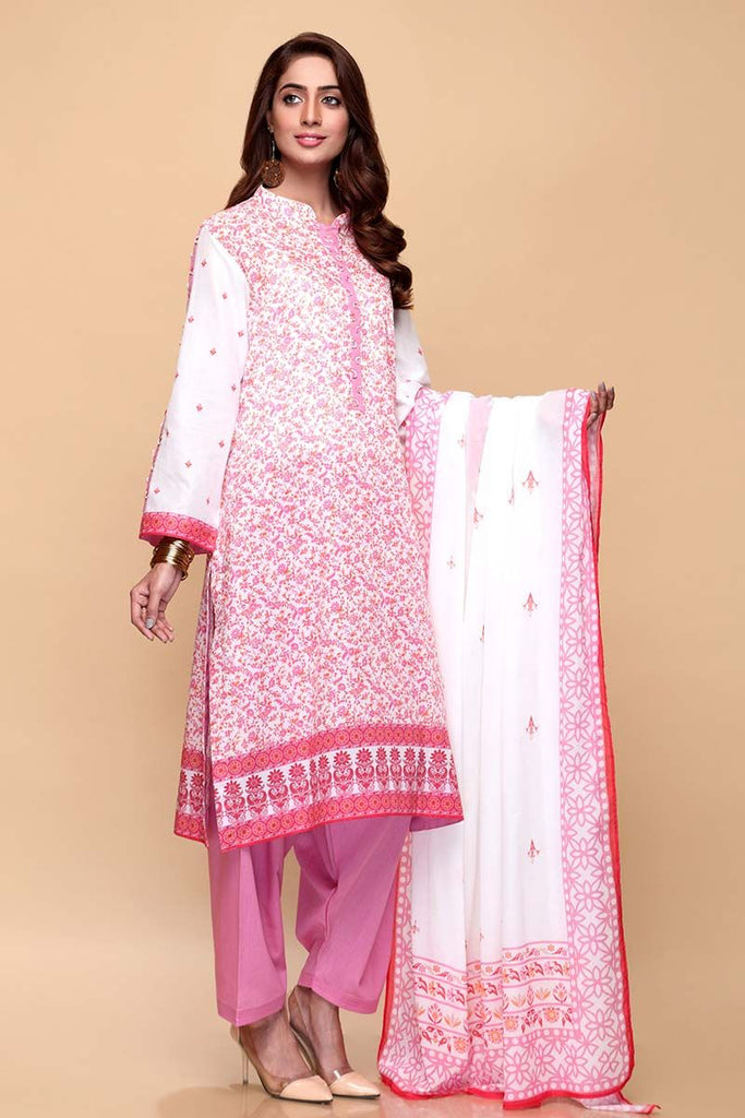 Gul Ahmed Summer 2020 – Basic Collection – 3PC Unstitched Lawn Suit CL-665 B