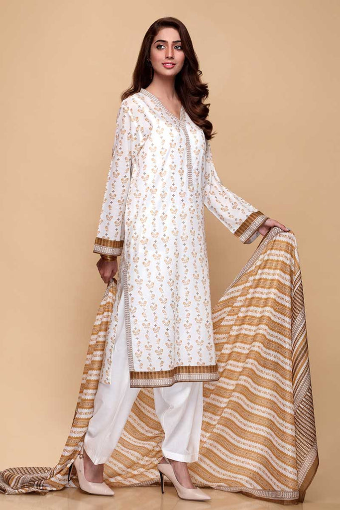 Gul Ahmed Summer 2020 – Basic Collection – 3PC Unstitched Lawn Suit CL-670 A