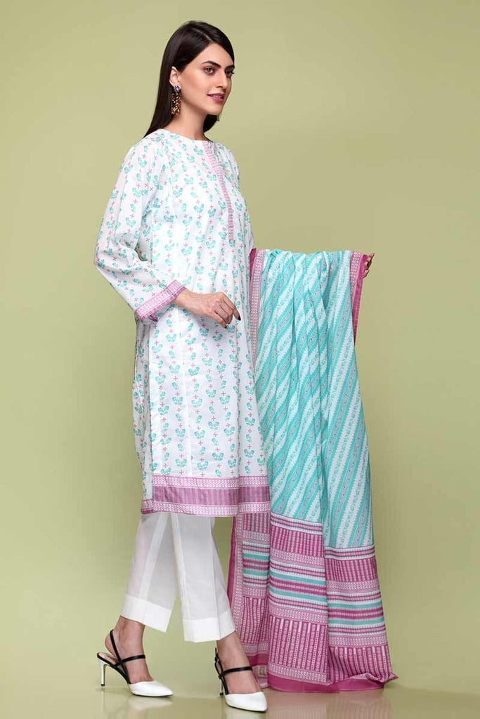 Gul Ahmed Summer 2020 – Basic Collection – 3PC Unstitched Lawn Suit CL-670 B