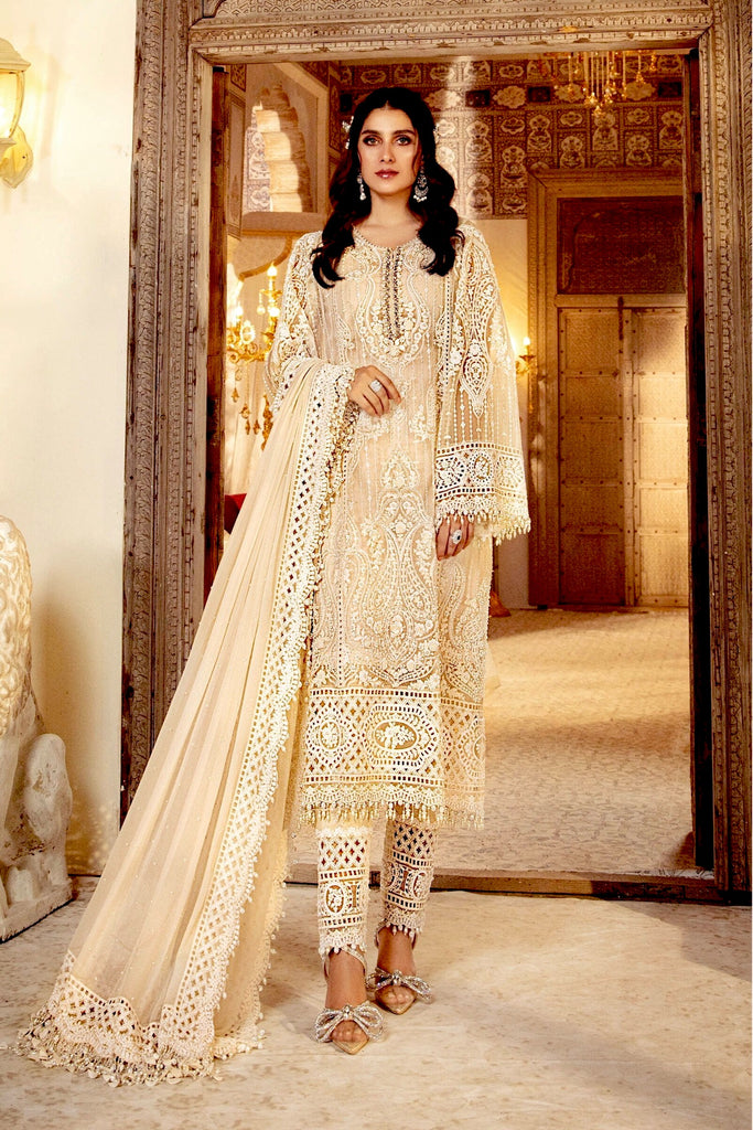 MARIA.B. MBroidered Wedding Collection – Pearl White (BD-2304)