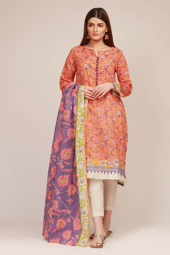 Khaadi The Tale of Spring Lawn Collection 2019 – MR19104 Orange 2Pc