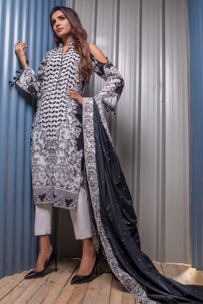 Firdous Noir - Limited Edition Lawn Collection – N04