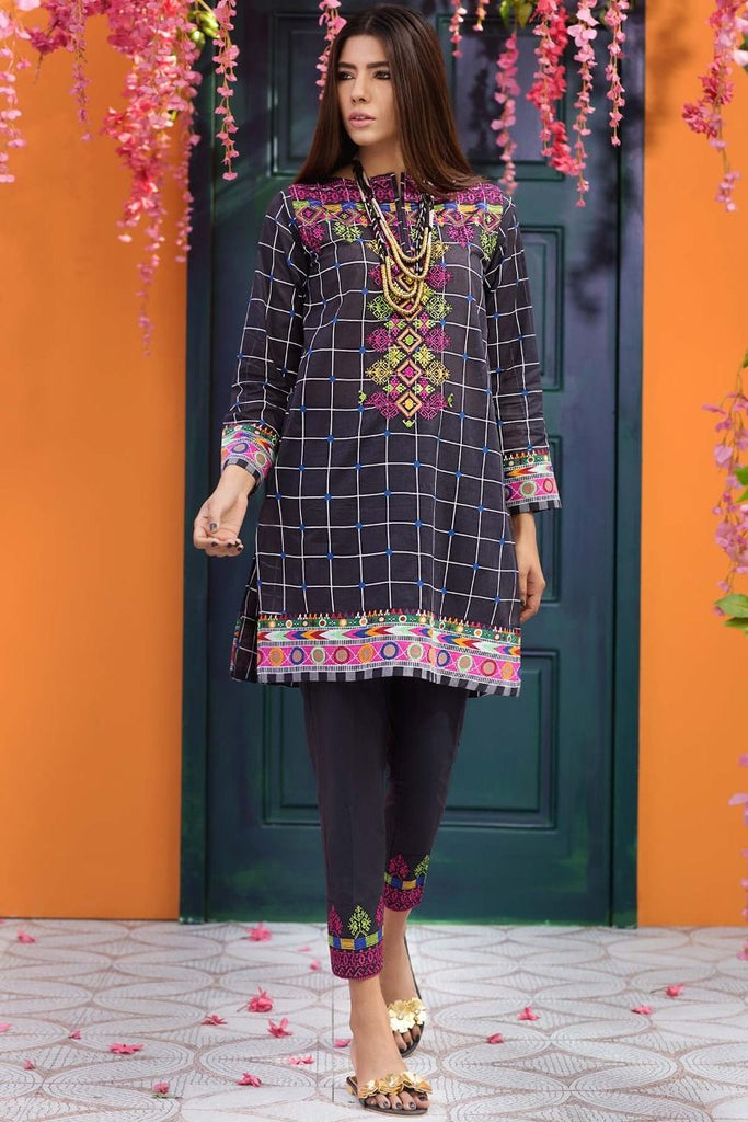 Khaadi Tropical Escape Lawn Collection 2018 – N18104 Black 2Pc