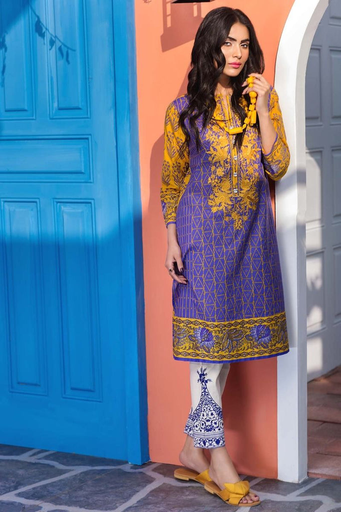 Khaadi Tropical Escape Lawn Collection 2018 – N18107 Purple 2Pc