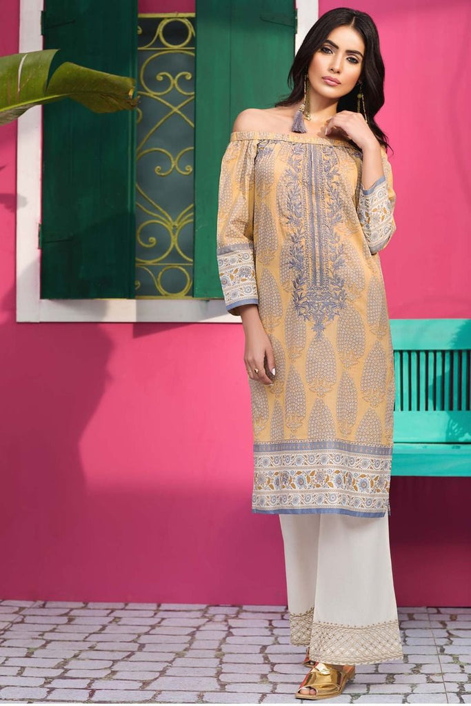 Khaadi Tropical Escape Lawn Collection 2018 – N18111 Grey 2Pc