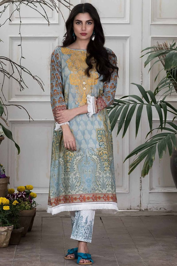 Khaadi Summer Lawn Collection 2018 Vol-2 – N18202 Blue