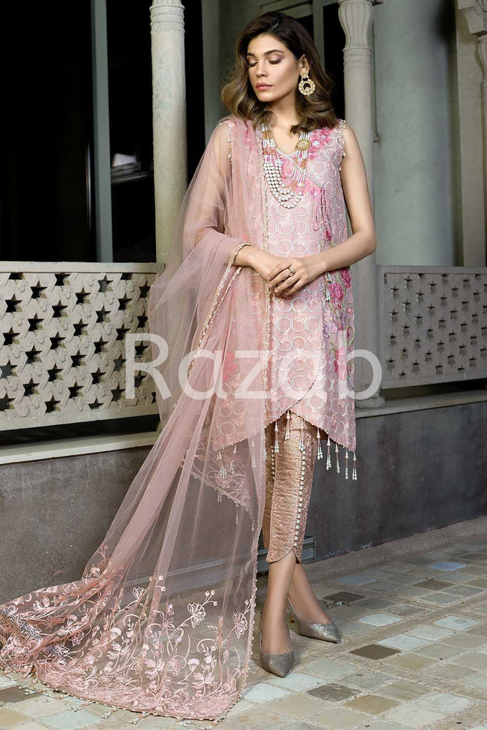 Razab Luxury Chiffon Collection 2019 – THR 1106 PINK HORIZON