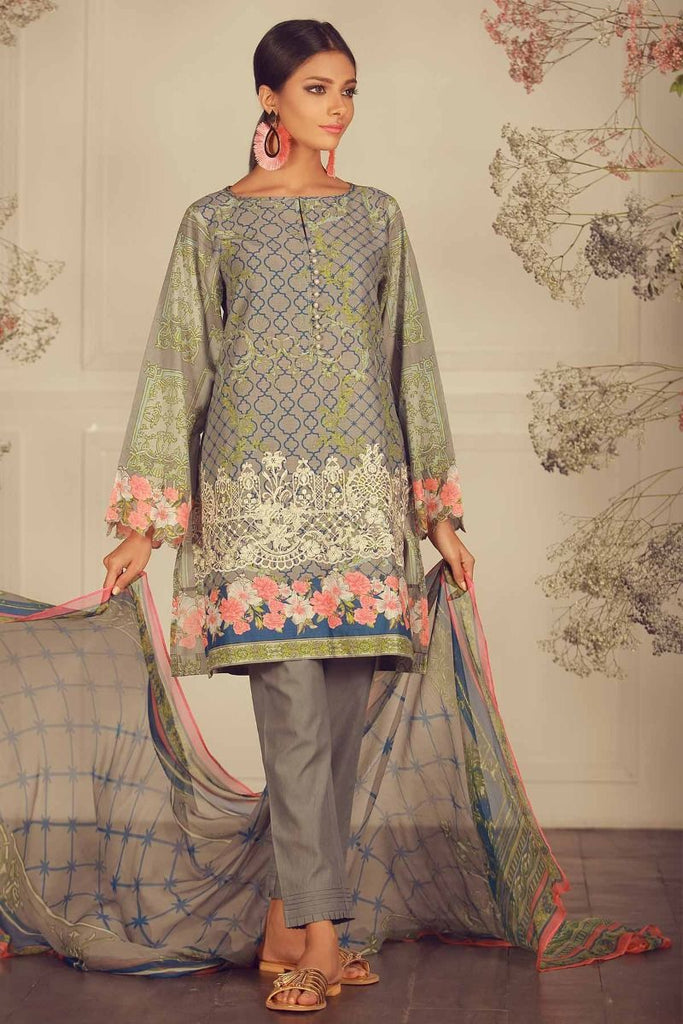 Khaadi Summer Lawn Collection 2018 Vol-2 – R18202 Grey