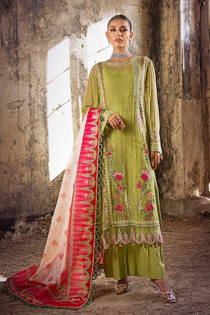 Gul Ahmed Festive – 3PC Embroidered Chiffon Suit with Digital Printed Paper Cotton Dupatta FE-32032