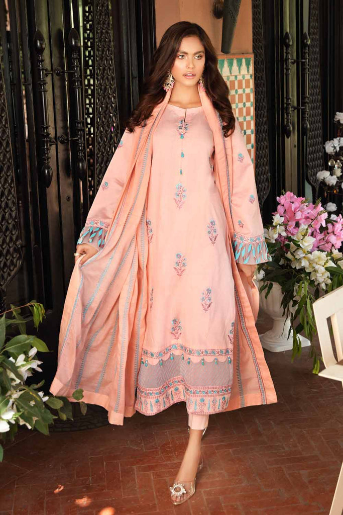 Gul Ahmed Festive Collection – Embroidered Lawn Suit with Cotton Net Dupatta FE-12031