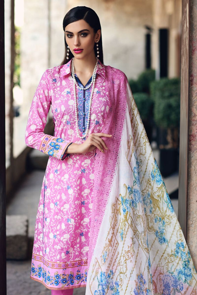 Gul Ahmed Summer 2020 – Premium Collection – 3 PC Embroidered Lawn Suit with Chiffon Dupatta CT-263