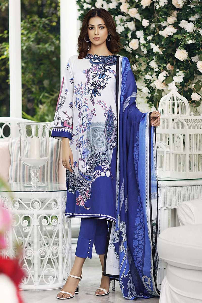 Gul Ahmed Cambric Collection 2019 – 3 PC Embroidered Cambric – CBE-79