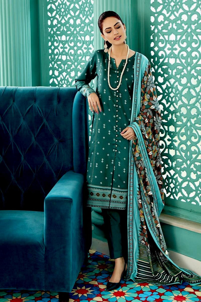 Gul Ahmed Winter Collection – 3 PC Digital Printed Twill Linen Suit LT-14