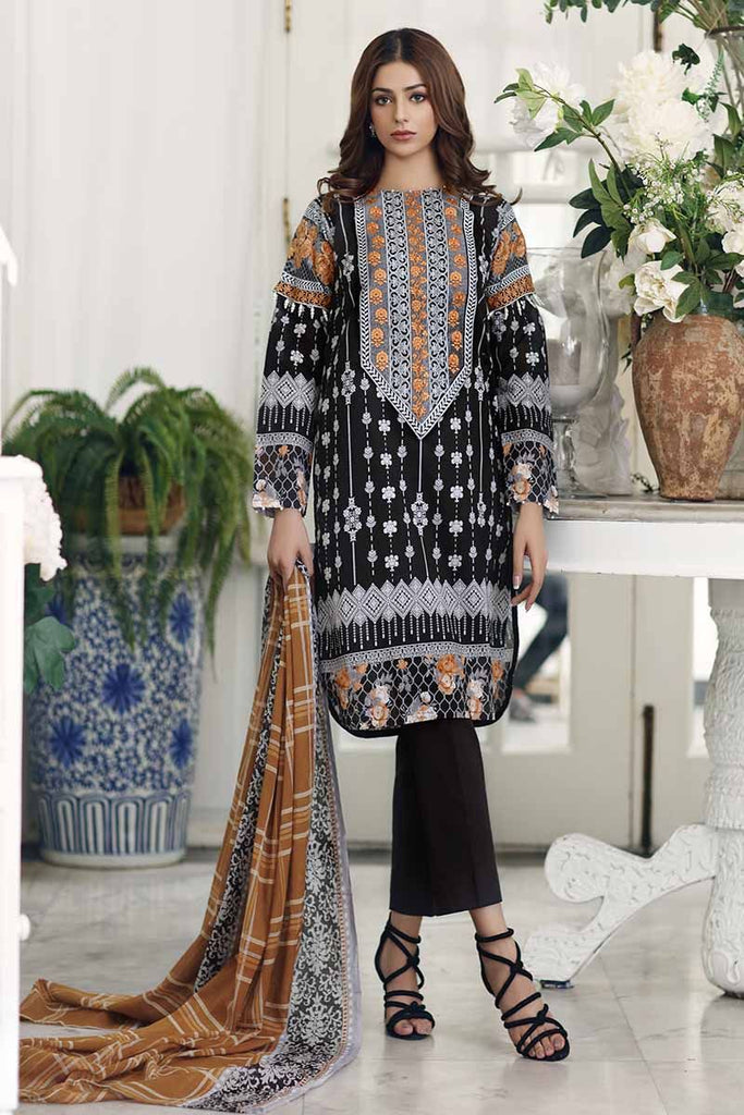 Gul Ahmed Cambric Collection 2019 – 3 PC Embroidered Cambric – CBE-78