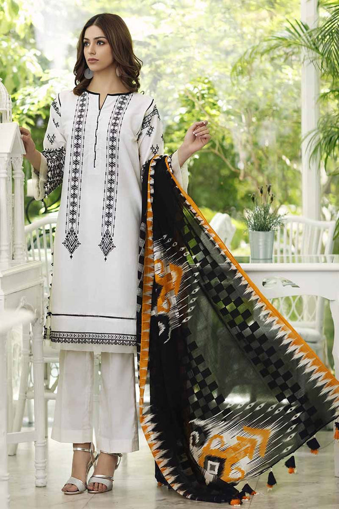 Gul Ahmed Cambric Collection 2019 – 3 PC Embroidered Cambric – CBE-89