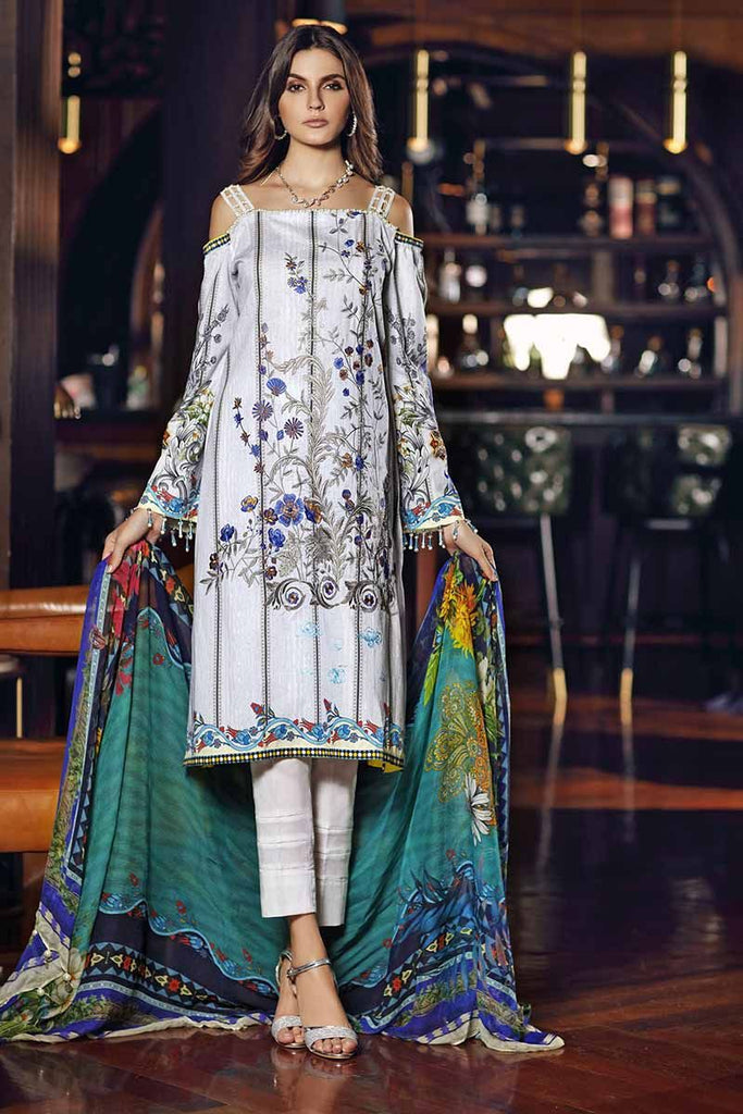 Gul Ahmed Cambric Collection 2019 – 3 PC Premium Embroidered Chiffon – BM-134